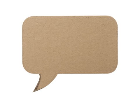Blank Brown Speech Bubble