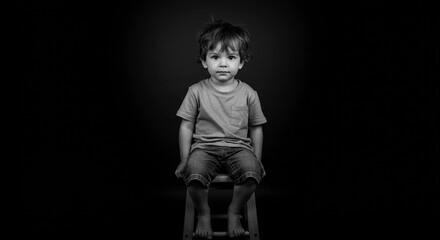 Isolated Child Portrait