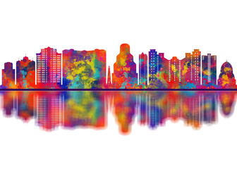 Fototapeta premium Naples USA Skyline. Cityscape Skyscraper Buildings Landscape City Downtown Art