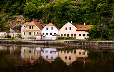 Obraz premium Old Houses on the River