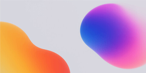 Abstract background with a colorful design of bright, round spheres, bubbles, and circles