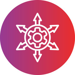 Automated Process vector icon style