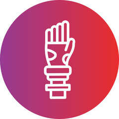 Fototapeta premium Bionic Limb vector icon style