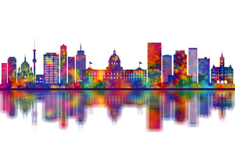 Obraz premium Saint Paul Minnesota Skyline. Cityscape Skyscraper Buildings Landscape City Downtown Art