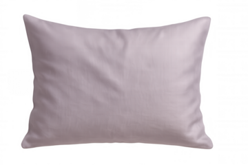 Soft pink cushion lying against transparent surface, providing cozy support for restful relaxation