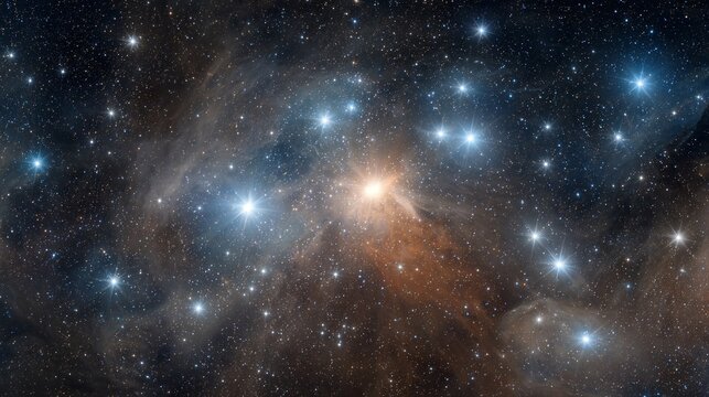 SFONDO SPAZIALE HDR: AMMASSO STELLARE DELLE PLEIADI