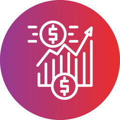 Business Growth Vector Icon Style