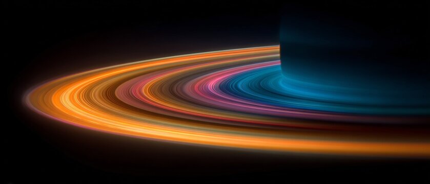 ASTRATTO SATURNO, ANELLO COSMICO COLORATO