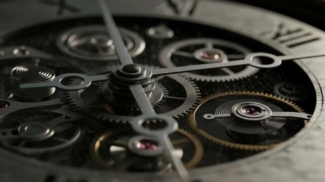 Detailed watch clockwork mechanism