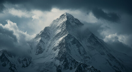 Storm Clouds Over Cinematic Snowcovered