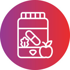 Nutritional Supplements Vector Style Icon