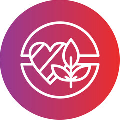 Vegan Vector Style Icon