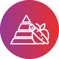Food Pyramid Vector Style Icon