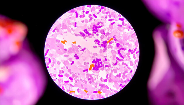A microscopic view illustrating a bacterial infection caused by Bartonella henselae, the pathogen responsible for cat-scratch disease. 