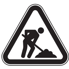 Road Work Ahead Sign