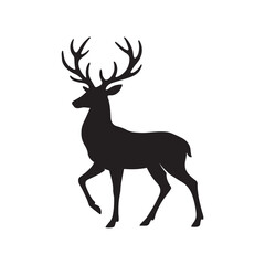 Obraz premium Deer vector silhouette, 