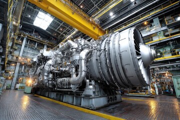 Compressor Oil And Gas. Gas Turbine Engine Inside Pressurized Enclosure for Offshore Industry