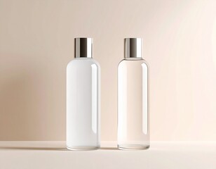 Minimalistic premium glass bottle mockup