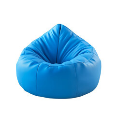 Modern blue beanbag chair perfect for relaxing at home or in a contemporary office space, providing comfort and style.