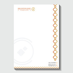 Elegant company letterhead template for professional business correspondence and modern brand identity