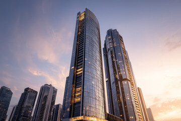 Premium office building marketing poster design