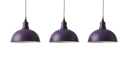Purple Industrial Pendant Lamps Illustration Isolated PNG