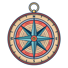 compass on white background
