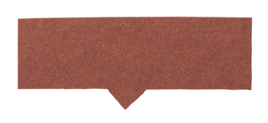 Brown blank cut out paper speech bubble with copy space for text on transparent background png design element