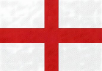 Obraz premium Textured England Flag with Red Cross on White Background