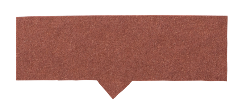 Brown blank cut out paper speech bubble with copy space for text on transparent background png design element