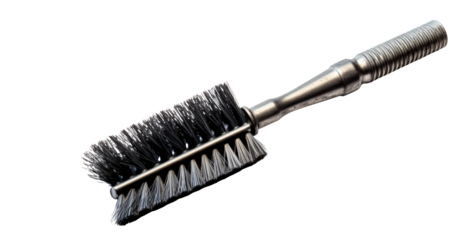 Detailed industrial brush tool for cleaning machinery parts