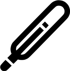 Fototapeta premium Thermometer Icon: Measurement of Temperature