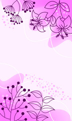 elegant floral hand draw in soft background