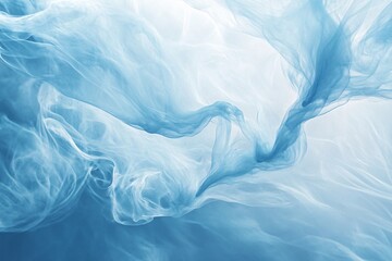 Obraz premium Abstract blue and white flowing wave texture with soft light and smooth motion effect