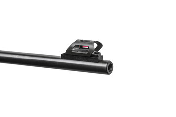 Fototapeta premium Black firearm barrel on a white background