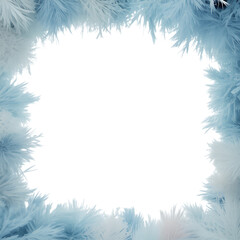 christmas frame with snowflakes