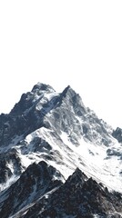 Obraz premium Snowy mountain peak landscape background wallpaper scenic view of alps mountain range adventure travel 100