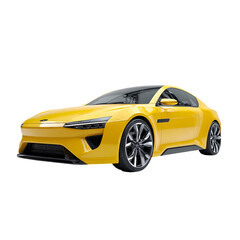 Sleek yellow sports car with modern design and dynamic lines, perfect for automotive advertising and luxury lifestyle concepts.