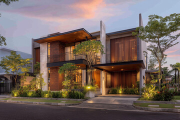 Two-story luxury home sales banner design