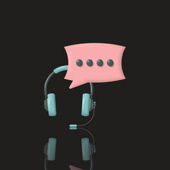 Live chat, help desk, chat bubbles and headsets, suitable for applications, services, websites, businesses, and etc.