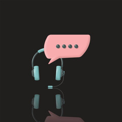 Live chat, help desk, chat bubbles and headsets, suitable for applications, services, websites, businesses, and etc.