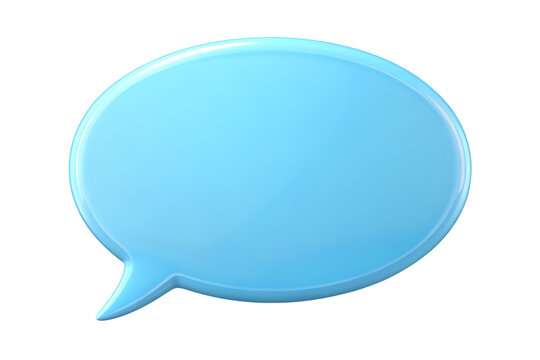 Light blue speech bubble isolated on a white background 