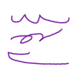 Purple Abstract Art: Wave Design, Minimalist Artwork on transparent background