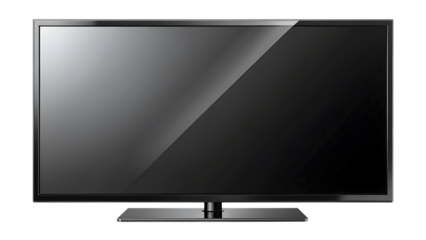 Flat Screen LED TV Isolated on White Background