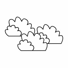 Bush vector icon with outline. Bush symbol.