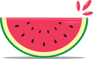 A slice of delicious red watermelon