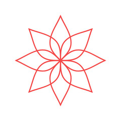  Flower logo template and icon.