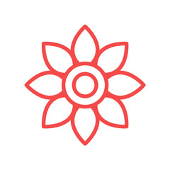  Flower logo template and icon.