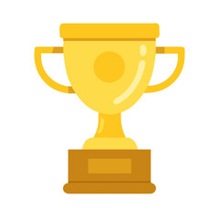 gold cup isolated on white background