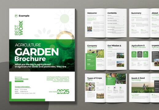 Agriculture Garden Brochure Template